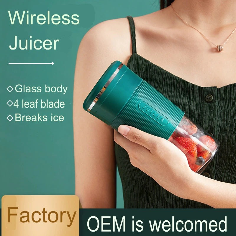 Portable Juicer Blender Cup Rechargeable Wireless Smoothie Squeezer