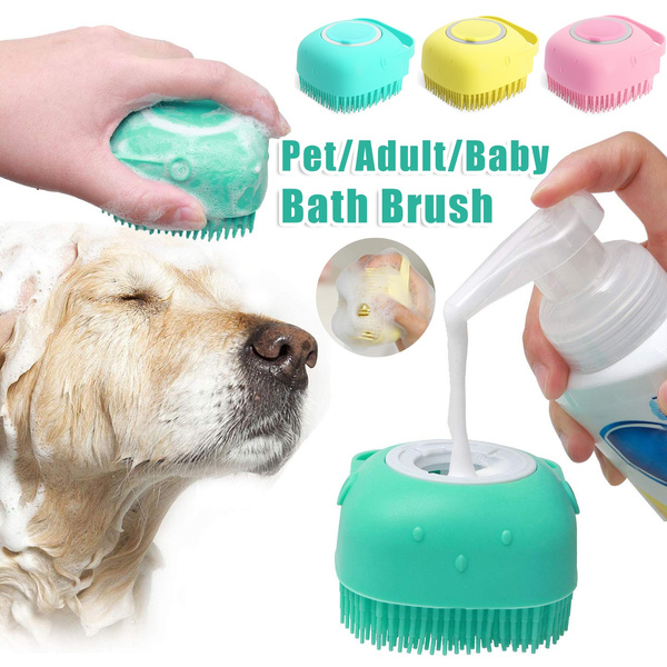 Silicone Dog Bath Massage Gloves Brush