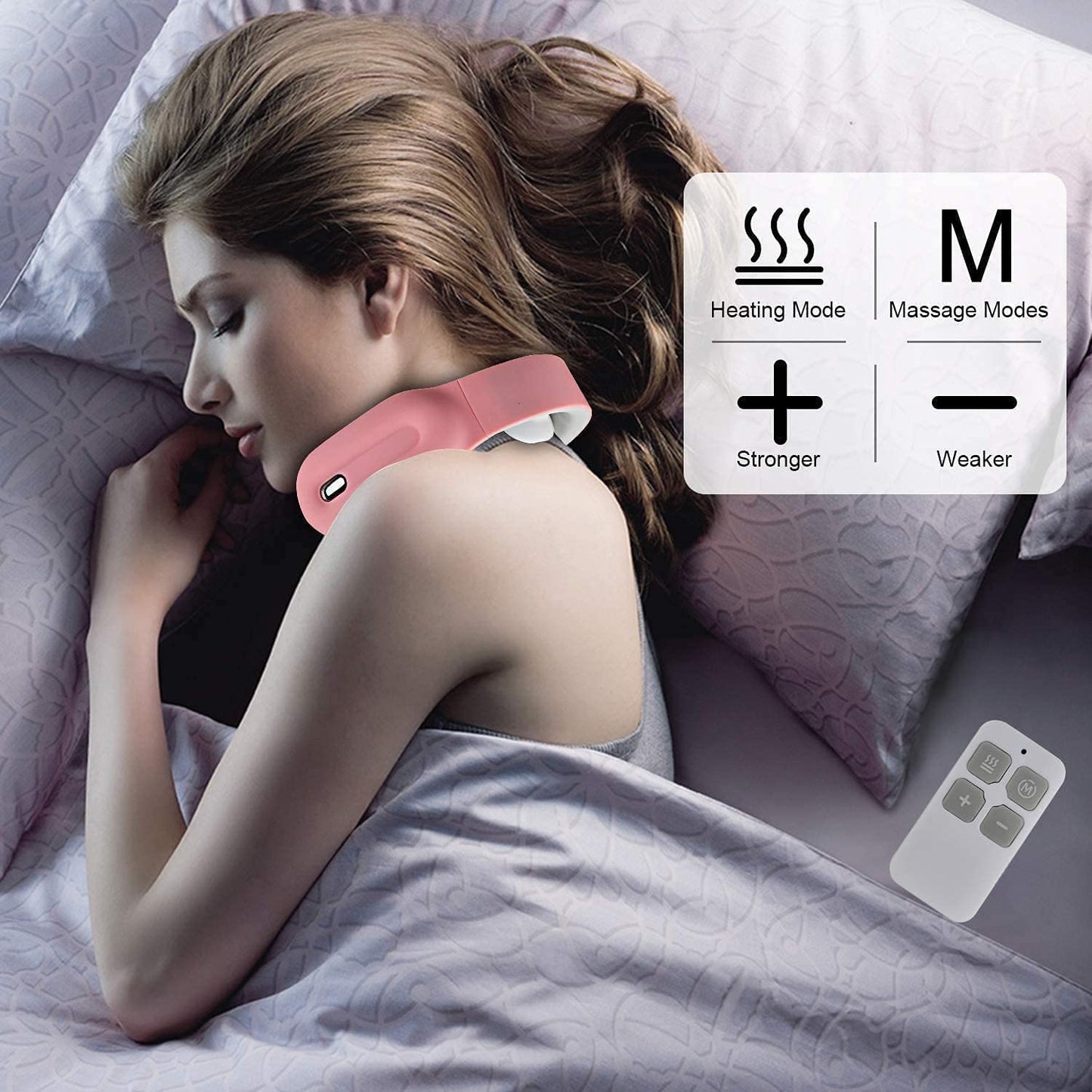 Portable Smart Electric Pulse Cervical Neck Relax Massager With Heat