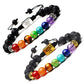 7 Chakra Tree Of Life Charm Bracelets Lava Stone Bracelet
