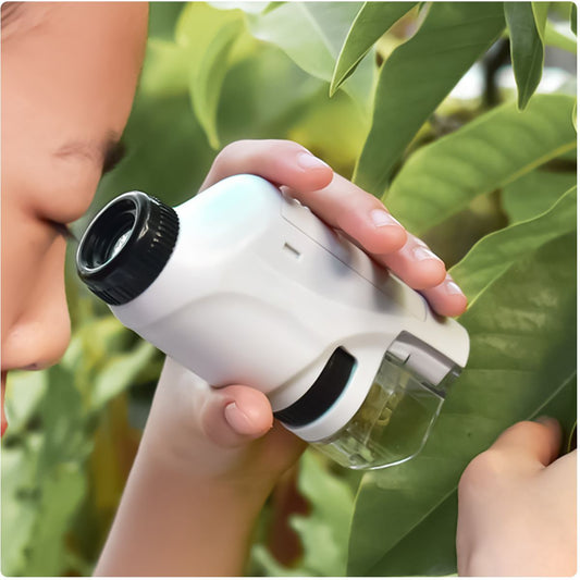 Portable Pocket Microscope For Kids with Light 60-200X