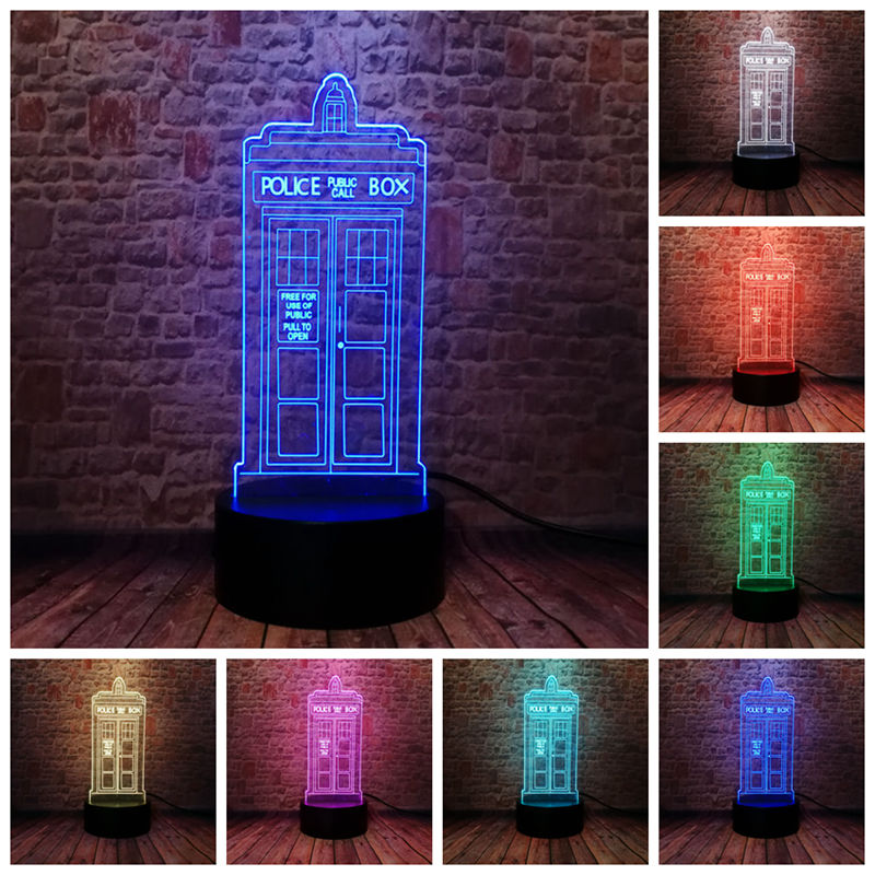3D  LED 7 Colors Changing Nightlight