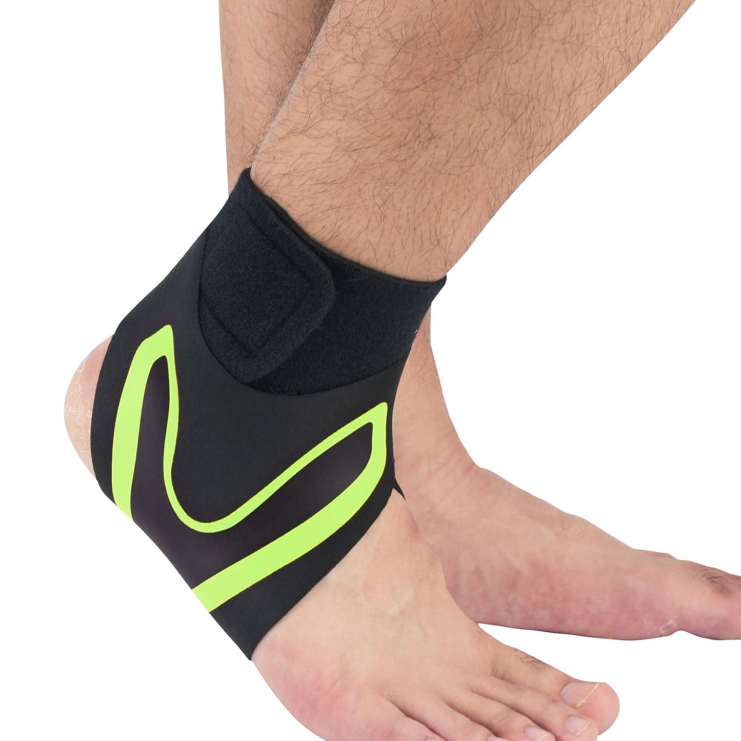 Compression Ankle Brace, Adjustable Straps, 1 Pair