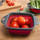 Silicone Folding Drain Basket Fruit Vegetable Washing Basket Strainer