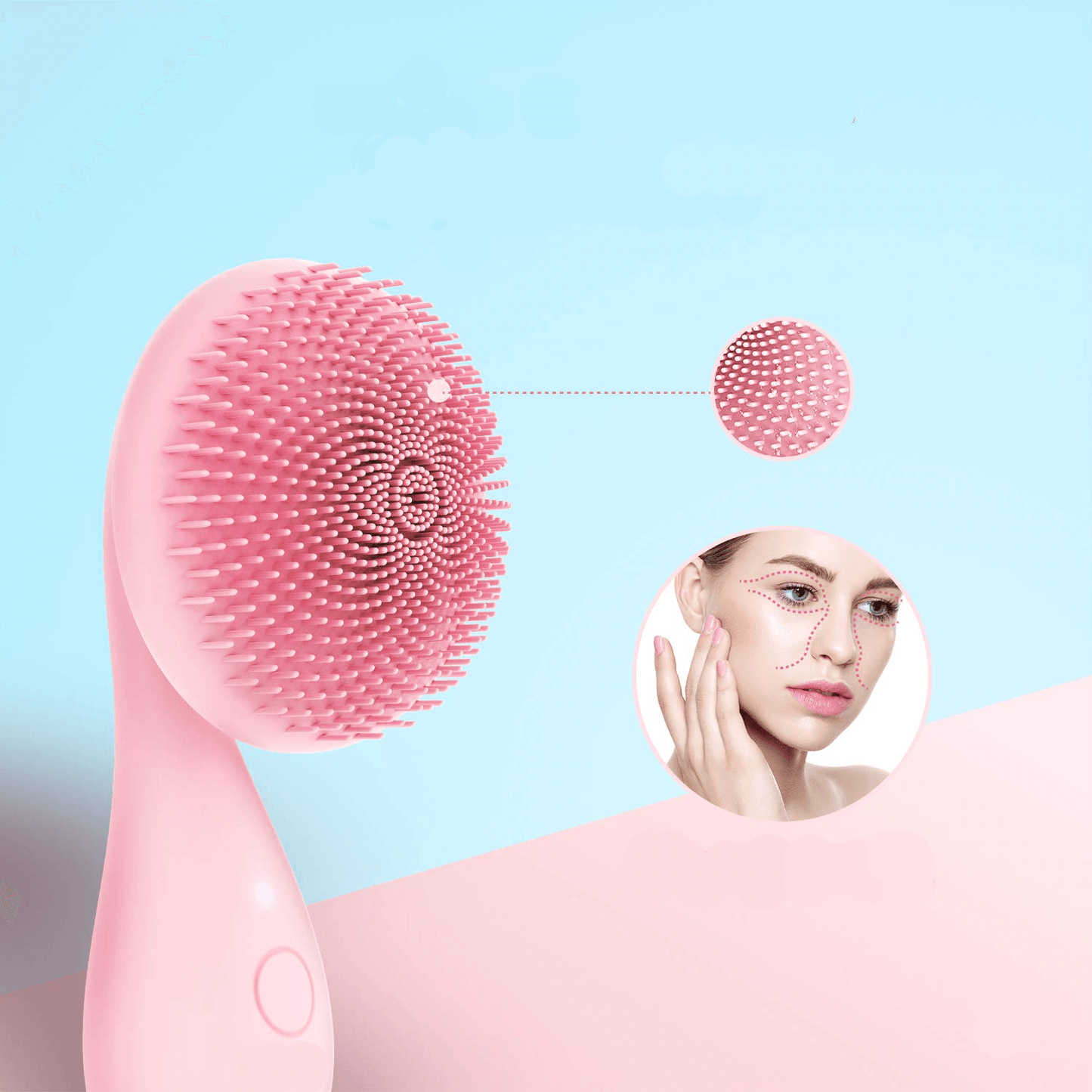 Silicone Multi Face Cleaner | Sonic Pulse Facial Cleansing Device