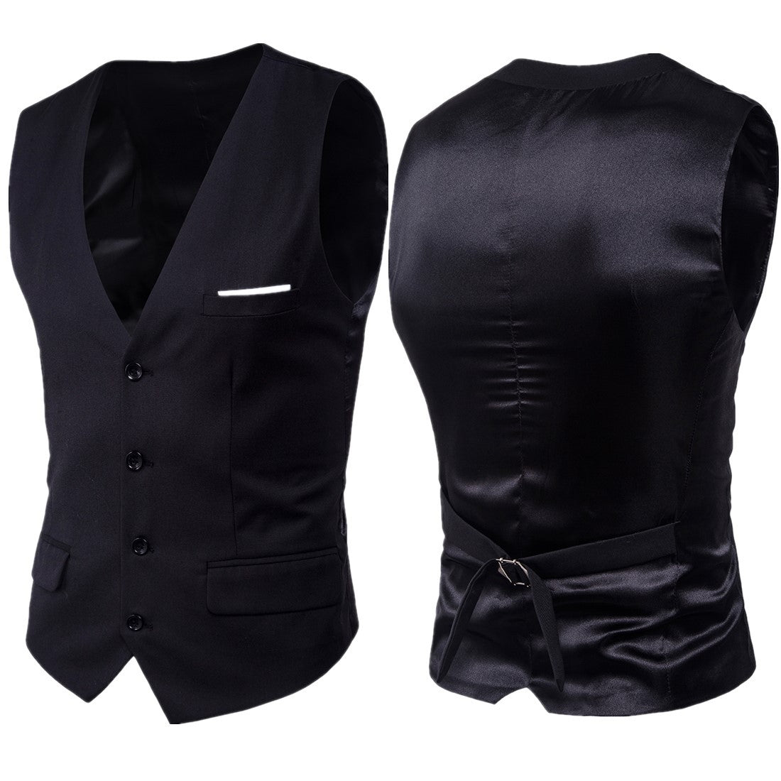 Men's Vest Solid Colored Men's Suit - V Neck / Sleeveless / Spring / Sleeveless