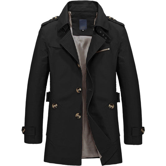 Men's Coat Practice Winter Polyester Streetwear Coat Solid Colored Notch lapel collar / Stand Collar / Long Sleeve