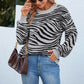 Women's Pullover Sweater Jumper Ribbed Knit Stripe Knitted Striped Crew Neck Stylish Casual Fall Winter