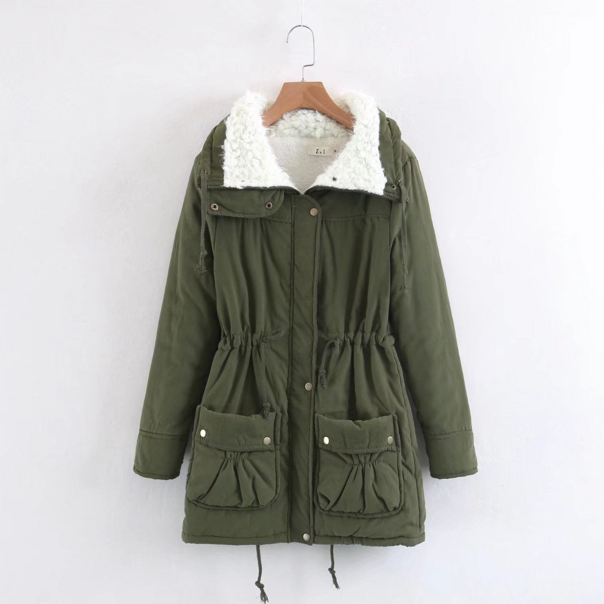 Women's Casual Button Pocket Vacation Coat Cotton Fall Winter Single Breasted Turndown