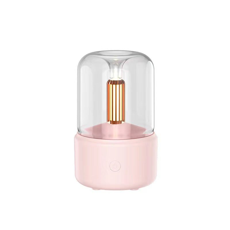 Atmosphere Light Humidifier Candlelight Aroma Diffuser Portable 120ml Electric USB Air Humidifier Cool Mist Maker Fogger 8-12 Hours