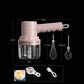Portable Hand Mixer Electric Wireless Food Blender 3 Speed Frother