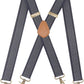 Mens Suspender 4 Swivel Strong Hooks Adjustable Braces Elastic Comfortable X Style Heavy Duty Strap