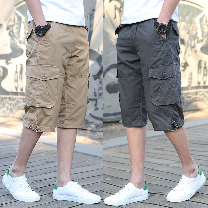 Men Pants Cropped Trousers Pants Casual Chino Pant