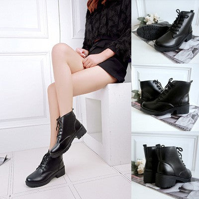 Women's HighHeel Short Leather Boots