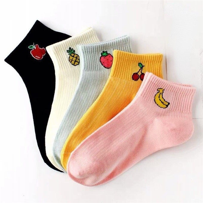 Fruit Ankle Sock Cartoon Man Boy Girl Cute Comfort Unisex Sock Ankle Women's Cotton Socks