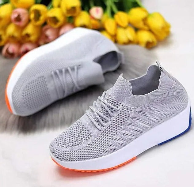 Women's Trainers Athletic Shoes Plus Size Platform Round Toe Casual Daily Loafer Spring Summer Solid Colored White Black Gray