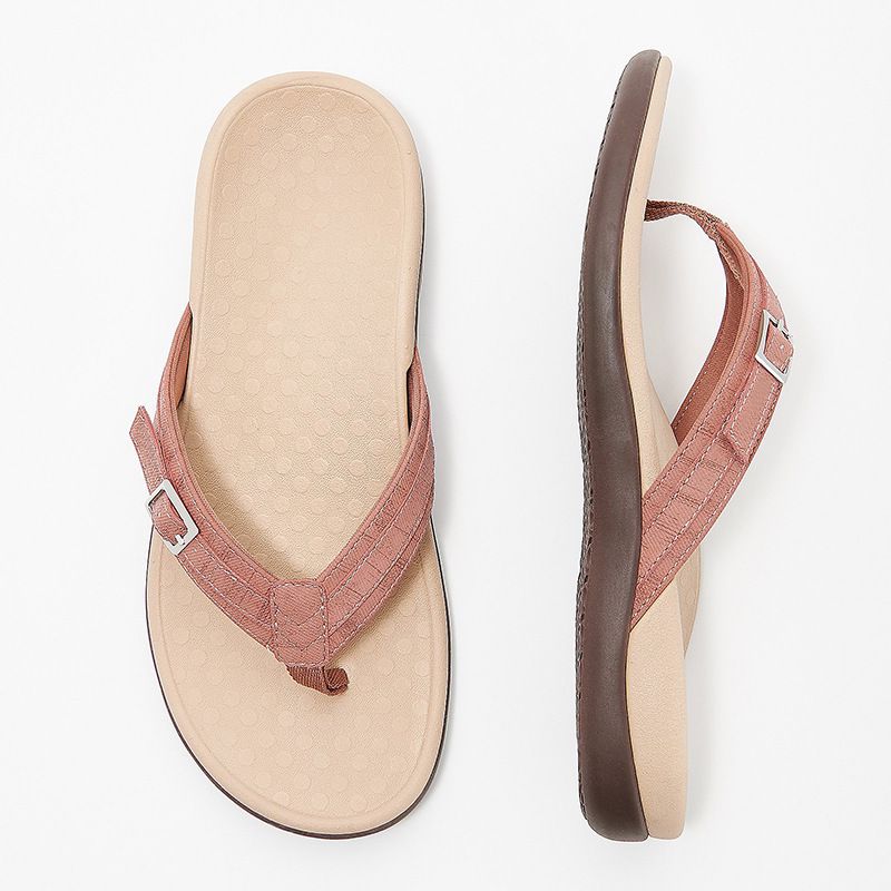 Women's Flip-Flops Flat Sandals Flip-Flops Plus Size Flat Heel Basic Casual Home Daily Outdoor Faux Leather Summer