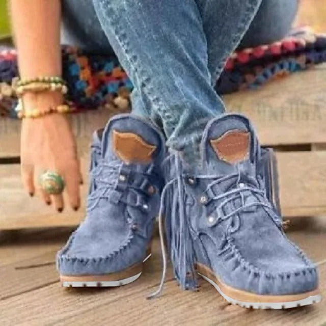 Women's Boots Snow Boots Booties Ankle Boots Flat Heel Round Toe PU Zipper Solid