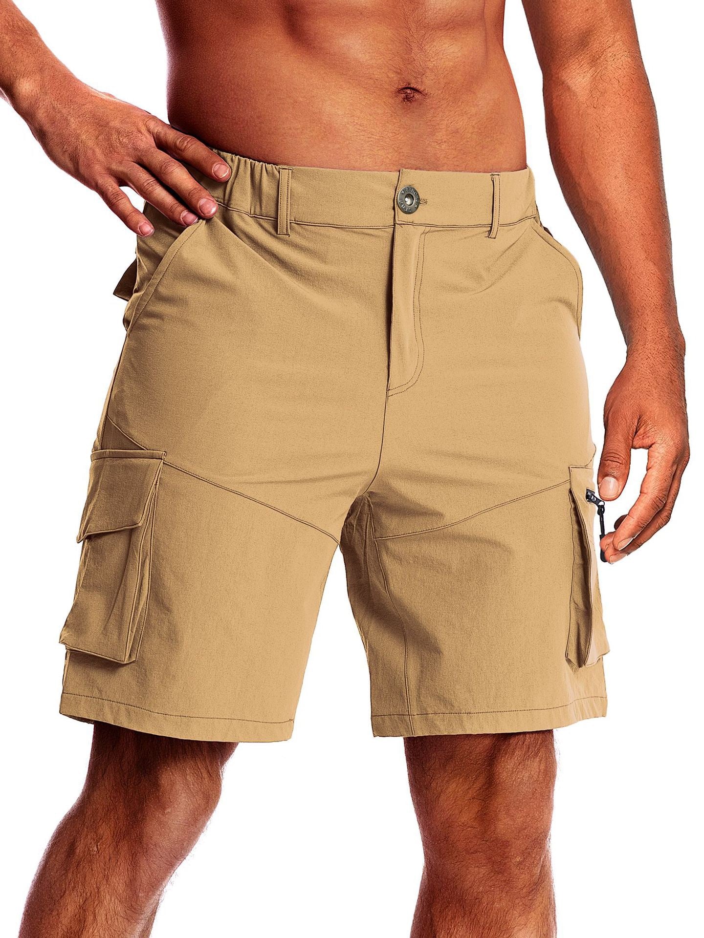 Men's Hiking Shorts Tactical Shorts Military Summer Outdoor Ripstop Breathable Shorts Bottoms Zipper Pocket