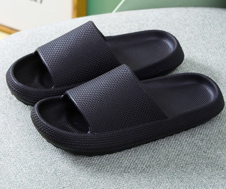 Home Slipper Thick Sole Flat Shoes Comfy Indoor Unisex Women Men Shower Anti-slip Sandal