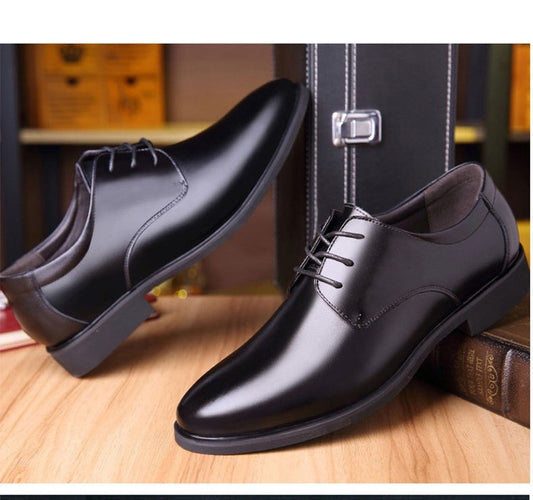 Men Shoes Casual Fashion Oxfords PU Leather Lace Up Formal Dress Shoes