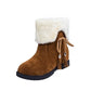 Winter New Flat-bottomed Snow Boots Women Plus Thick Student  Version Of Cotton Shoes Velvet