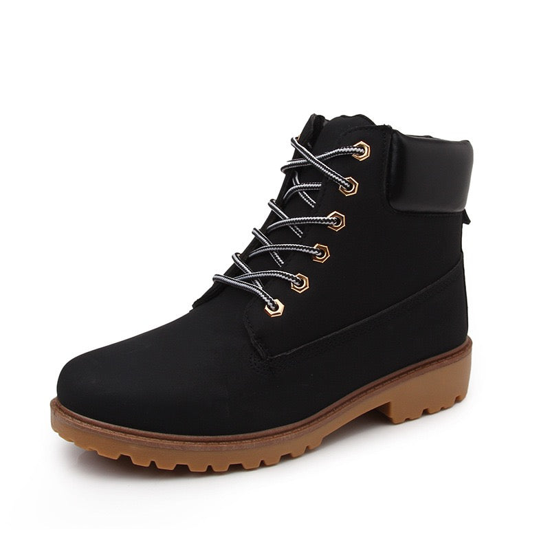 Winter Fashion Men Work Shoes PU Leather Boots Ankle Boots Shoes