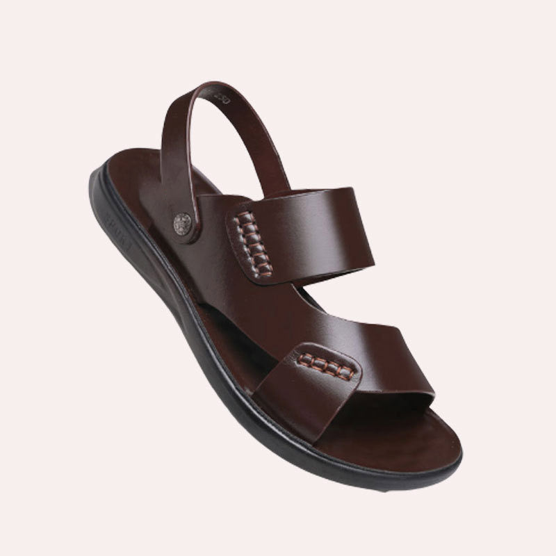 Men's Leather Sandals Summer New Beach Casual Slippers