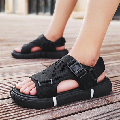 Men Sandal Outdoor Black Strap Sandals