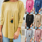 Women Asymmetrical Long Sleeve Cotton Blend Shirts & Tops