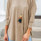 Women Asymmetrical Long Sleeve Cotton Blend Shirts & Tops