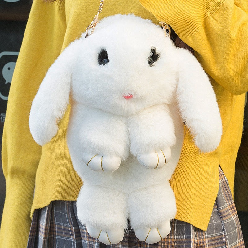 New Style Clothing Rabbit Bag Children Plush Diagonal Backpack Female