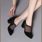 Women's Heels Block Heel Chunky Heel Round Toe Vintage Daily Faux Leather Mesh Zipper