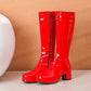 Women's Boots Knee High Boots Mid Calf Boots Block Heel Chunky Heel Round Toe