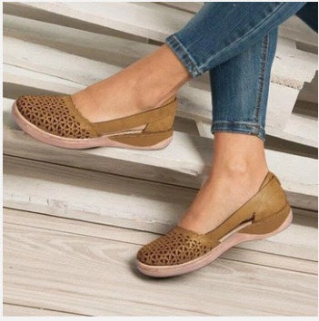 Women's Slip-Ons Comfort Shoes Plus Size Flat Heel Round Toe Basic Essential Casual Daily Outdoor Walking Shoes Faux Leather Loafer