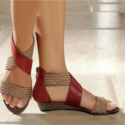 Women's Sandals Boho Bohemia Beach Wedge Sandals Comfort Shoes Wedge Sandals Wedge Heel Peep Toe