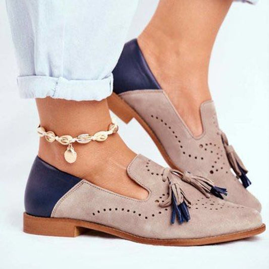 Women's Loafers & Slip-Ons Tassel Loafers Tassel Shoes Tassel Chunky Heel Round Toe