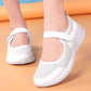Women's Sneakers White Shoes Flat Heel Round Toe Casual Minimalism Daily Walking Shoes Mesh Magic Tape