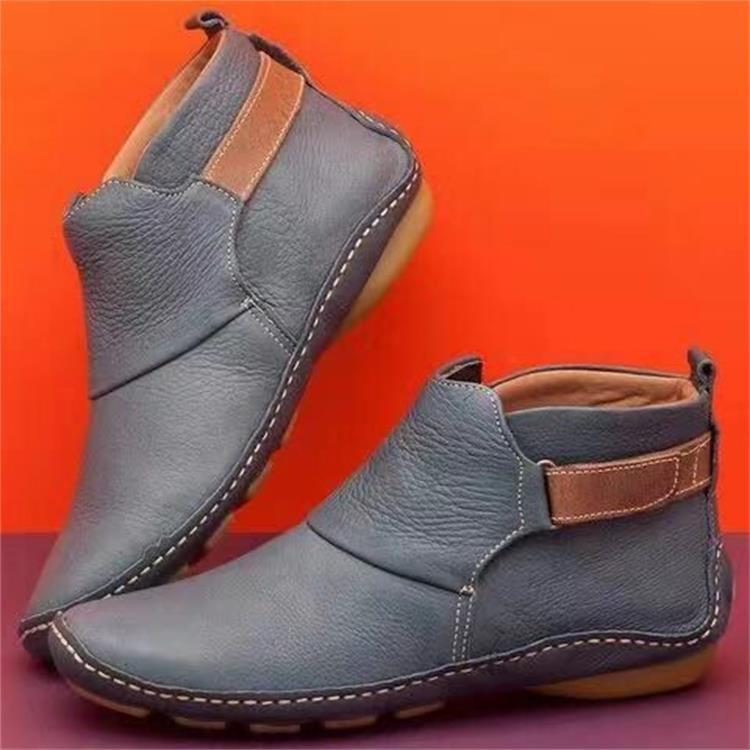 Women's Boots Plus Size Booties Ankle Boots Buckle Flat Heel Round Toe Casual Outdoor Walking Shoes