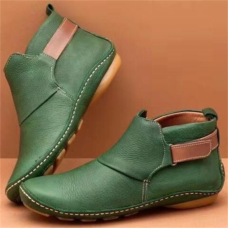 Women's Boots Plus Size Booties Ankle Boots Buckle Flat Heel Round Toe Casual Outdoor Walking Shoes