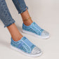 Women's Sneakers Fantasy Shoes Sparkling Shoes Flat Heel Round Toe Walking Shoes Rubber Loafer