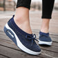 Women's Slip-Ons Plus Size Flat Heel Round Toe Classic Outdoor Walking Shoes Leather Elastic Band