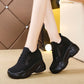 Tide Shoes Breathable Mesh 2022 Spring Thick Bottom Black Sneakers