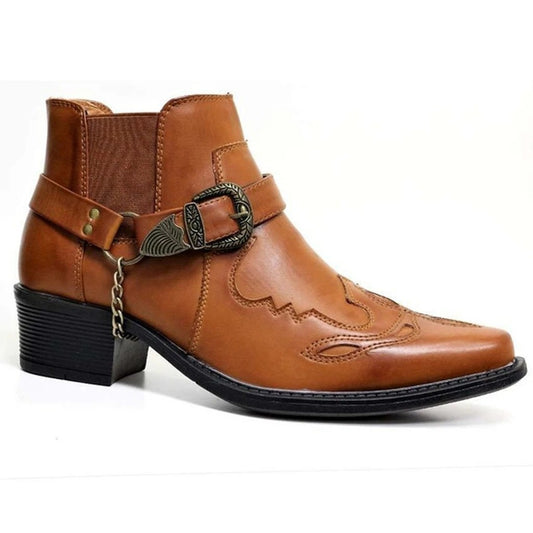 Men's Boots Cowboy Boots Chelsea Boots Vintage British Faux Leather Booties / Ankle Boots