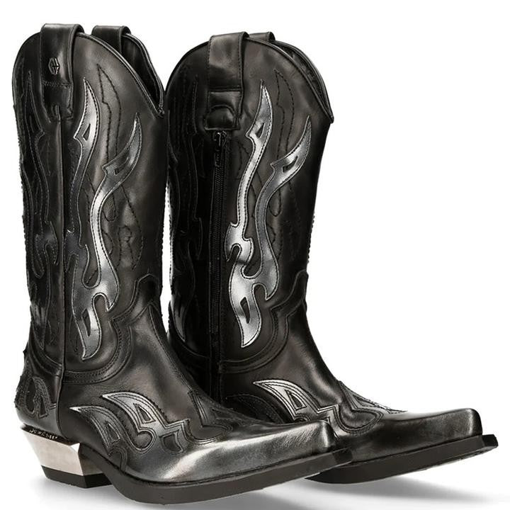 Men's Boots Retro Cowboy Boots Mid-Calf Boots Vintage Mid-Calf Boots