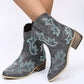 Women's Boots Cowboy Boots Embroidery Chunky Heel Round Toe Casual