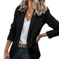 Women's Casual Blazers Open Front Long Sleeve Work Office Jackets Blazer Coat