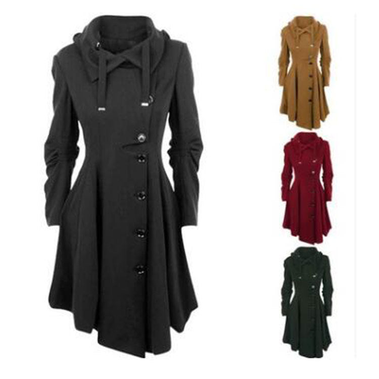 Women's Coat Stylish Minimalist Casual Button Street Daily Vacation Going out Coat Cotton Regular