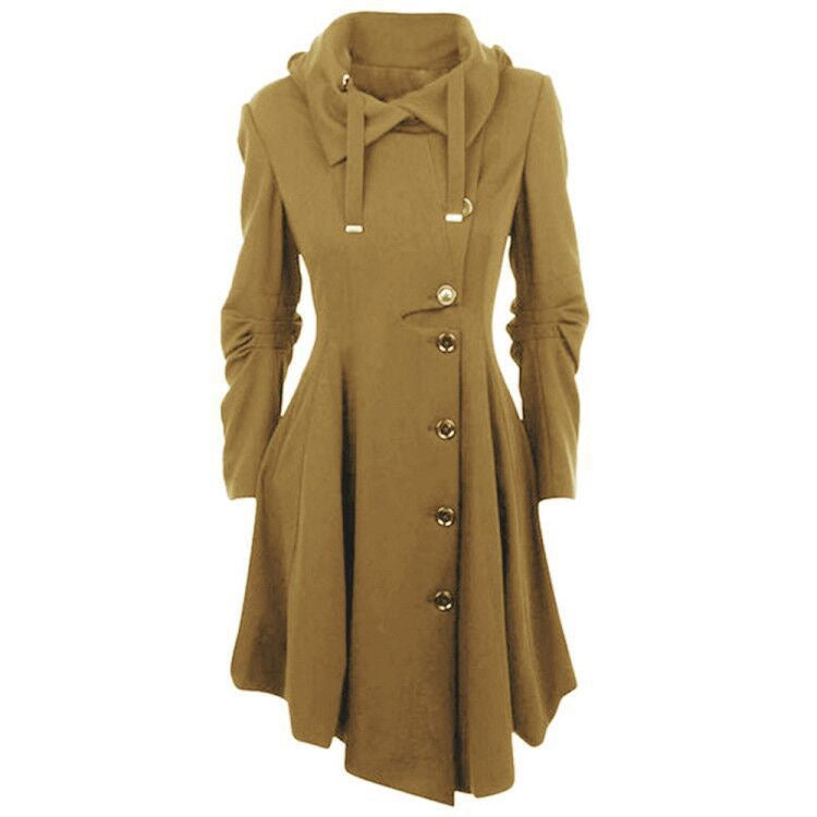 Women's Coat Stylish Minimalist Casual Button Street Daily Vacation Going out Coat Cotton Regular
