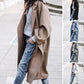 Women's Coat Long Quilted Pocket Button Coat Street Fall Single Breasted Two-button Turndown Regular Fit